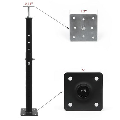 4-Pack House Floor Jacks, 19–35 Inch Adjustable Steel Posts, Black - color: Black(4 Pack), size: 19"-35"