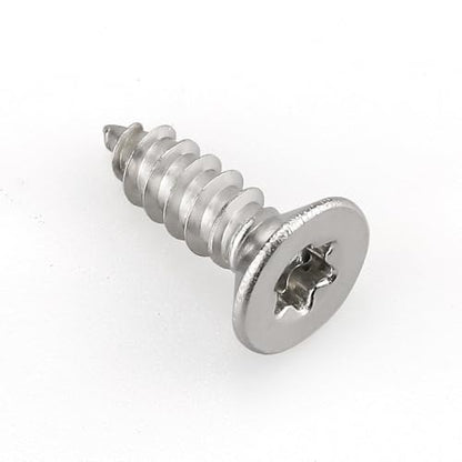 Glvaner 200-pack #6 x 1/4" Torx Flat Head Self Tapping Wood Screws, 304 Stainless Steel 18/8, Indoor/Outdoor Use, Includes Torx Bit - size: #6 x 1/4