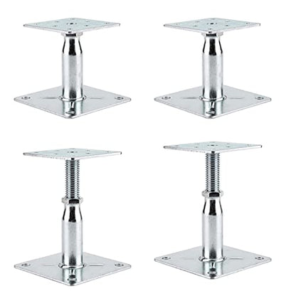 4 Pack Adjustable Support Jack for The Floor,Deck Foundation,Post Floor Joist Jacks,RV Step Stabilizer,Mini Screw Jack- Post 3.5" to 6" - size: 4Pack/3.5-6inch