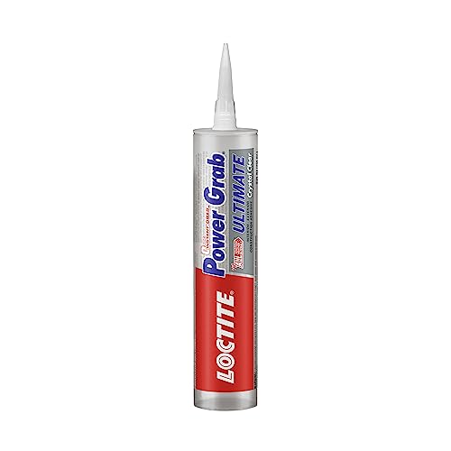 Loctite Power Grab Ultimate Crystal Clear Construction Adhesive, 9 fl oz Cartridge, 1 Pack - Versatile Construction Glue for Cement, Tile, Wall & More - size: 1 Pack