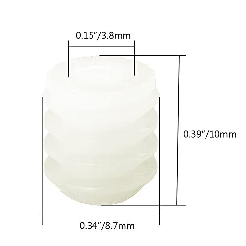 Plastic Dowel Plastic Hinge Dowel Inserts 0.34"x0.39" Cabinet Door Hinge Dowels 100 Pack - size: 0.34"x0.39"(8.7mmx10mm) Regular