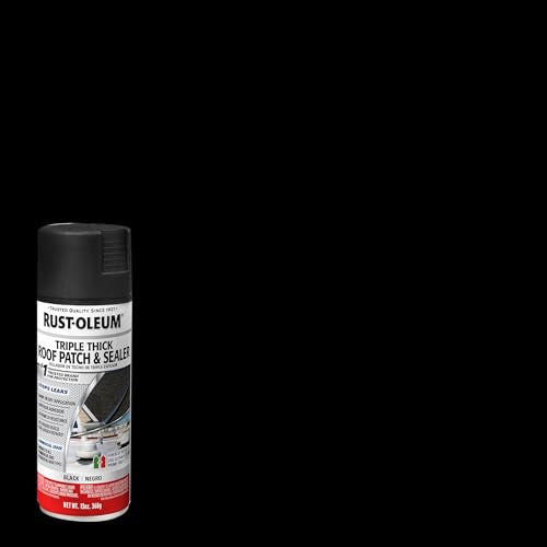 Rust-Oleum Triple Thick Roof Patch and Sealer Spray, 13 oz, Black - color: Black