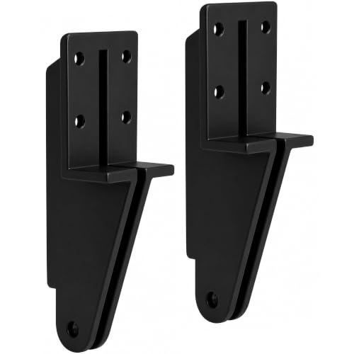 2Pcs Door Jamb Bracket Hardware, Storm Door Closer Bracket Replacement - color: 2 Black