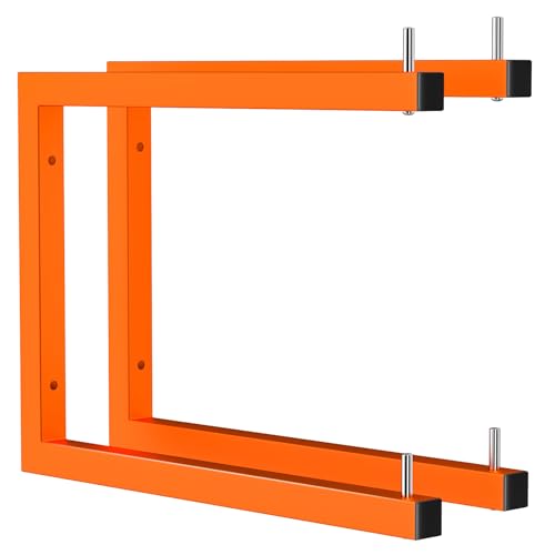 2-Pack Lumber Storage Rack, Wall Mount Wood Rack (2 Level) - size: 2 Pack-2 Level