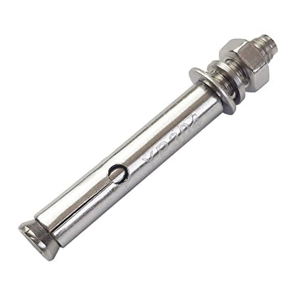 10 Pack M6x60mm Expansion Bolts Anchor Bolt 304 Stainless Steel External Hex Expansion Screw Bolt Sleeve Anchor Fastener Wall Concrete - size: M6*60