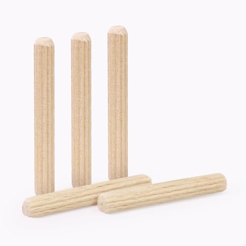 1/4" x 2" Wooden Dowel Pins - FoDau770 Beech Wood Dowel Rods - 100 Pcs - size: 1/4" x 2"