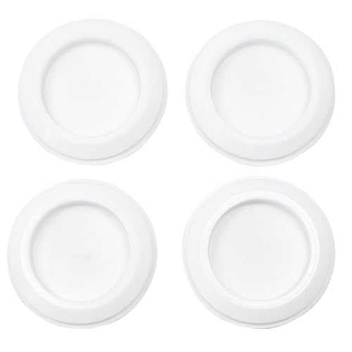 4 Pcs 38 mm Silicone Rubber Plugs for 38 mm (1-1/2") Round Holes - color: White, size: DH:1-1/2"(38mm)