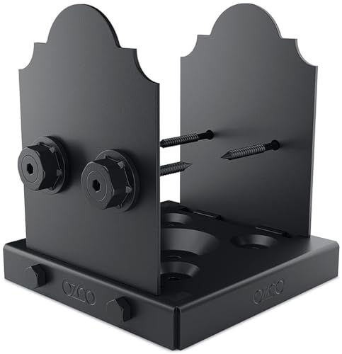 OZCO Laredo Sunset Lite Post Base Kit, 6in x 6in, 1 Kit, Black - size: 6x6, style: Laredo Sunset Lite