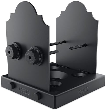 OZCO Laredo Sunset Lite Post Base Kit, 6in x 6in, 1 Kit, Black - size: 6x6, style: Laredo Sunset Lite