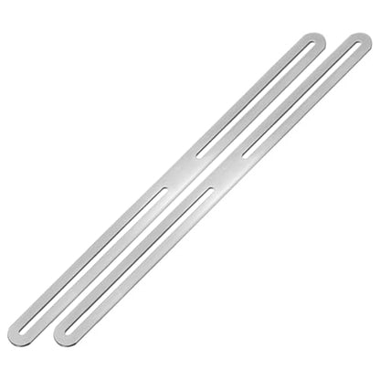 M METERXITY 2-Pack Flat Mending Plate Support 14.17x0.94in, Silver - color: Silver, size: 360 x 24mm