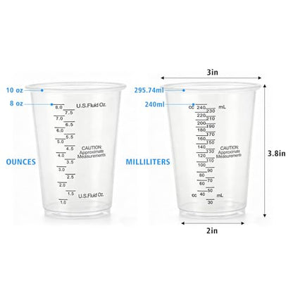 60 Pcs 8oz Epoxy Resin Mixing Cups Disposable Plastic Measuring Cups
