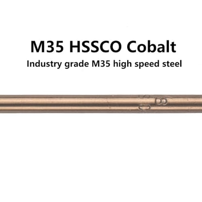 1/8 in. x 6 in. Cobalt Aircraft Extension Drill Bits Set(5PCS), M35 High Speed Steel Drill Bit Extra Long Deep Hole Drilling for Stainless Steel, Plastic and Wood - size: 1/8"x6"(5PCS)
