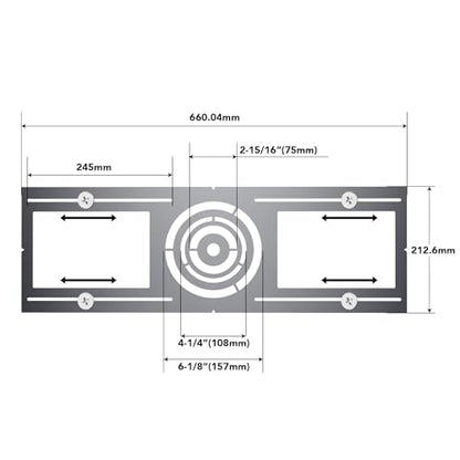 Sidasu 24 Pack New Construction Mounting Plate for 3/4/6" Recessed Lights - size: 24-pc