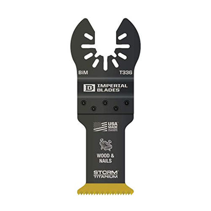 Imperial Blades One Fitâ„¢ 1-1/4" Storm Titanium Wood & Nails Blade, 1PC, Multi (IBOAT336-1)