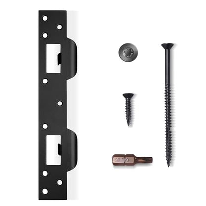 Door Strike Plate Double Opening, with Reinforced Torx Screws, Bit
