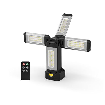 Upgraded Aluminum13200mAh Rechargeable Work Light with Folding Stand and Carrying Bag, 8000 Lumen Stepless Dimmable, White/Warm/Nature White with Detachable Tripod (No Tripod) - color: No Tripod