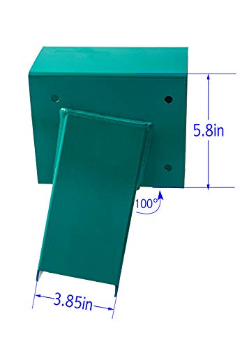Swing Set Brackets - 2 DIY Wooden Swing Hardware Bracket, Playground Equipment Parts, with Mounting Accessories, for Outdoor Play, Green