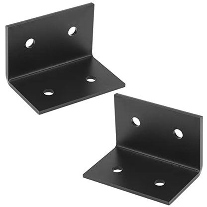 2 Pack 5" x 3-1/8" Steel L Angle Bracket, Heavy Duty 3/16" Thick