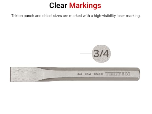 TEKTON Cold Chisel Set, 3-Piece | PNC91002 - size: 3-Piece (1/4, 3/8, 1/2 in.), style: Cold Chisel