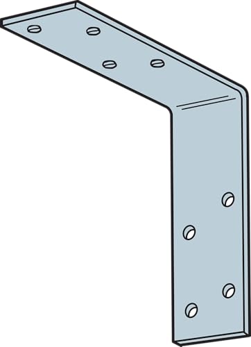 Simpson Strong-Tie A44 A-Series Framing Angle - 4-9/16 in. (W1) x 4-3/8 in. (W2) x 1-1/2 in. (L) Heavy Duty Zinc-Galvanized Steel, 90-Degree Angle Connector for Wood & Structural Framing (Pack of 25) - size: 25 Pack