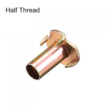 uxcell M8x22mm T-Nuts 4 Pronged Tee Nut Carbon Steel Threaded Inserts for Wood 24pcs - size: M8x22mm