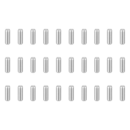 HARFINGTON 50pcs Dowel Pins M1.5(1.5mm) x 4mm 304 Stainless Steel Cylindrical Shelf Support Peg Pin Rod Fasten Elements for Metal Devices Wood Furniture DIY Installation, Silver - size: M1.5 x 4mm