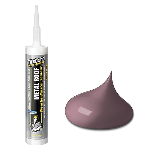 Titebond WeatherMaster Metal Roof Sealant, Brown – Polymer Caulk 61201, 9.5 Oz.