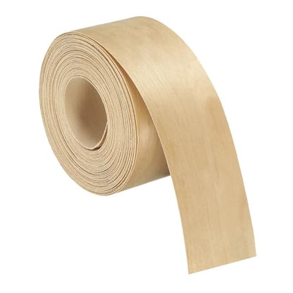uxcell 2 Inch x 26ft Wood Veneer Edge Banding, Pre-Glued Flexible Birch Edging Strips, Iron on with Hot Melt Adhesive Wood Tape for Cabinet Repair and Furniture Restoration - size: 2 Inch x 26ft