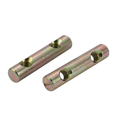 uxcell 5pcs M8x60mm Dual Hole Slotted Drive Cross Dowel Barrel Nut