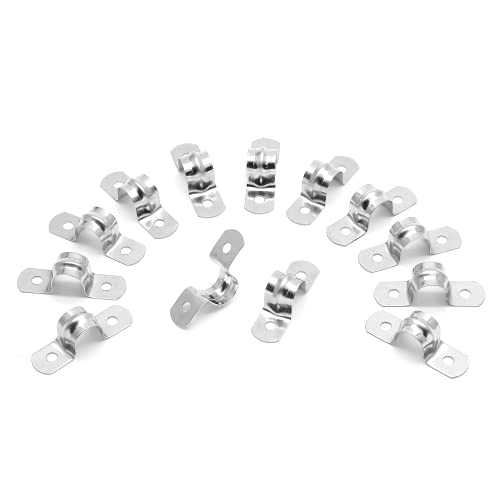 30Pcs 1/2 Inch Stainless Steel Conduit Clamps, for Pipe Fixing - size: 1/2" / 12.7mm