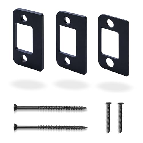 Standard Door Strike Spacer Shim Plates, Hardened Stainless Steel - color: Matte Black