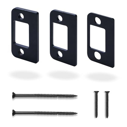 Standard Door Strike Spacer Shim Plates, Hardened Stainless Steel - color: Matte Black