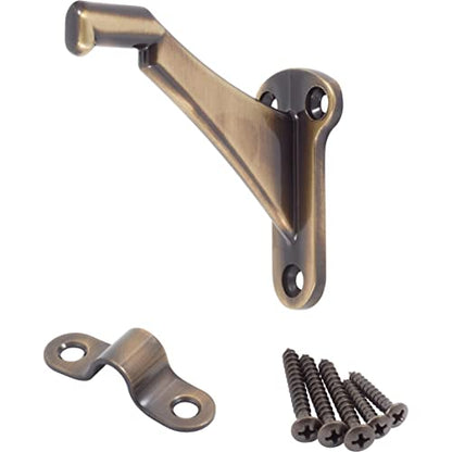 Stone Harbor Hardware Heavy-Duty Handrail Bracket, Antique Brass - color: Antique Brass