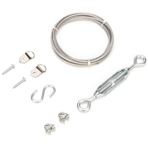 Anti Sag Gate Support Cable Frame Kit for Wooden Fence, White, 1 Pack - color: Sliver