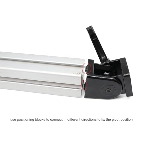 4 Sets Black 25 Series 10 Series Aluminum Extrusion Pivot Hinge Swivel Degree Angle Bracket with Hardware Accessories Handle for 1010 1020 2525 T Slot Extruded Aluminum Profile - style: 4 set pivot bracket with m6