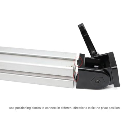 4 Sets Black 25 Series 10 Series Aluminum Extrusion Pivot Hinge Swivel Degree Angle Bracket with Hardware Accessories Handle for 1010 1020 2525 T Slot Extruded Aluminum Profile - style: 4 set pivot bracket with m6