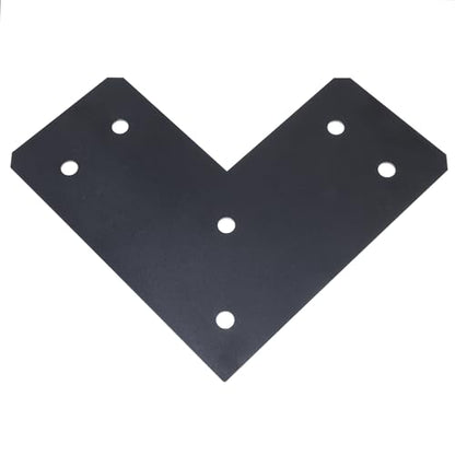 4 PCS 10" Flat L Brackets for 6x6 Lumber, 5" Width Mending Plates - size: Fit 6x6 Lumber