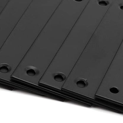 10 Pack 4" x 2" Stainless Steel Mending Plates Black, 2mm Thick Heavy Duty Flat Straight Brace Brackets with 60 Screws, Bracket Repair Plates, Fixing Joining Plates for Furniture - size: 10 Pack 4x2 Inch