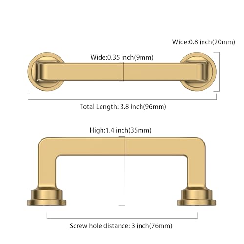 10 Pack 3 Inch Champagne Bronze Cabinet Pulls, Kitchen Hardware - color: Champagne Bronze, size: 3" Hole Center