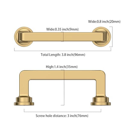 10 Pack 3 Inch Champagne Bronze Cabinet Pulls, Kitchen Hardware - color: Champagne Bronze, size: 3" Hole Center