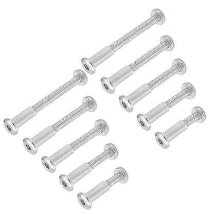 M6 Hex Drive Socket Cap Bolt Kit, Silver, 30 Sets - color: Silver, size: M6x16/25/35/45/55mm