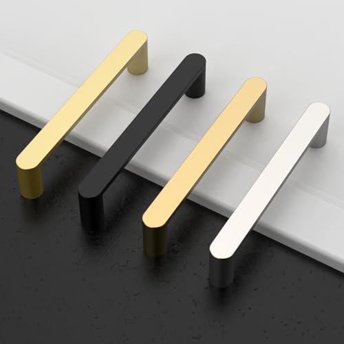 Amerdeco 10 Pack Matte Black Cabinet Pulls 5" - color: Matte Black, size: 5" hole center