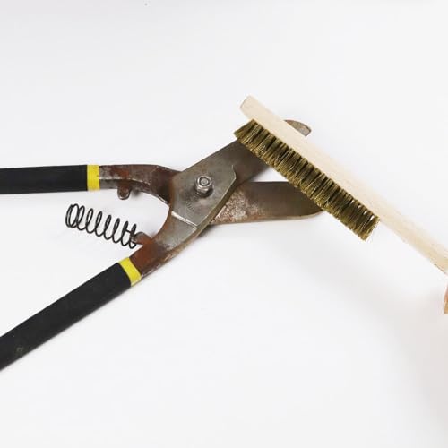 MAXMAN Brass Brush 3Pcs, 8 Rows 20 Bristles, 10"Soft Brass for Rust Cleaner - style: 8 rows 20 bristles 3PCS