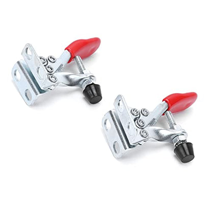 Toggle Clamp Fixture, 2Set Hold Down LD GH‑201‑A Clamping Quick LDGH 201AHand Clamps, Clamp, Hand Tools 30kg Holding Capacity GH201A Nonslip Red Tools, Horizontal with Acity for