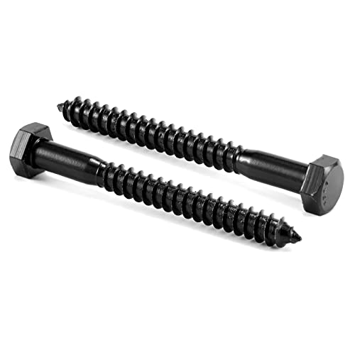 5/16" x 3" Hex Head Lag Screws Bolts 20Pcs 304 Stainless Steel 18-8, Partial Thread, Hexagon Head Wood Screws by Black Oxide by SG TZH - size: 5/16" x 3"