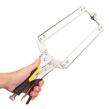 3 Pack 18 Inch C-Clamp Locking Pliers with Swivel Pads - size: 3 Pack 18 Inch with rubber handle