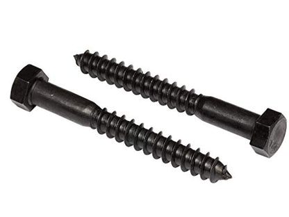 3/8" x 3-1/2" Stainless Steel Hex Lag Bolts (10 pcs) Black Oxidized in USA by Makers Bolt - size: 3/8 x 3-1/2 (10 pcs)