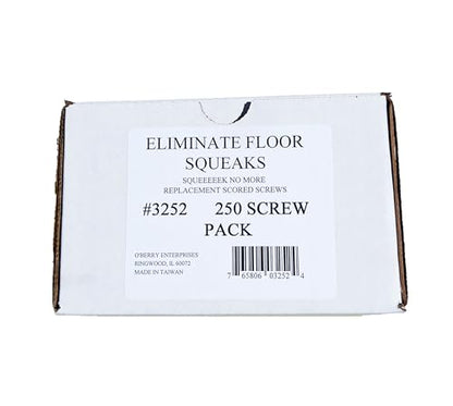 SQUEEEK NO MORE Counter-Snap Screws for SQUEEEK NO MORE Squeaky Floor Repair Kit – Replacement Screws – Zinc-Plated, Rust-Resistant for Hardwood, Carpet, Vinyl & Linoleum Floors (250 Count)