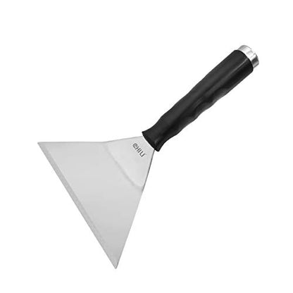 CHILI TOOLS 7" Bent Stainless Steel Chisel Pole Scraper, Overhead Paint Scraper for Wallpaper Ceiling Paint Removal, Made in Taiwan - size: 7" Bent