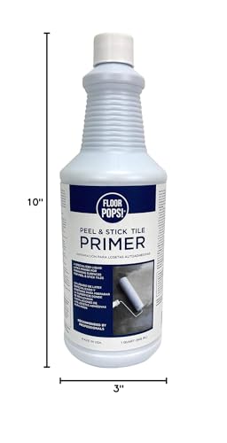 FloorPops FPP4182W Peel Stick Tile Primer, White & Off-White